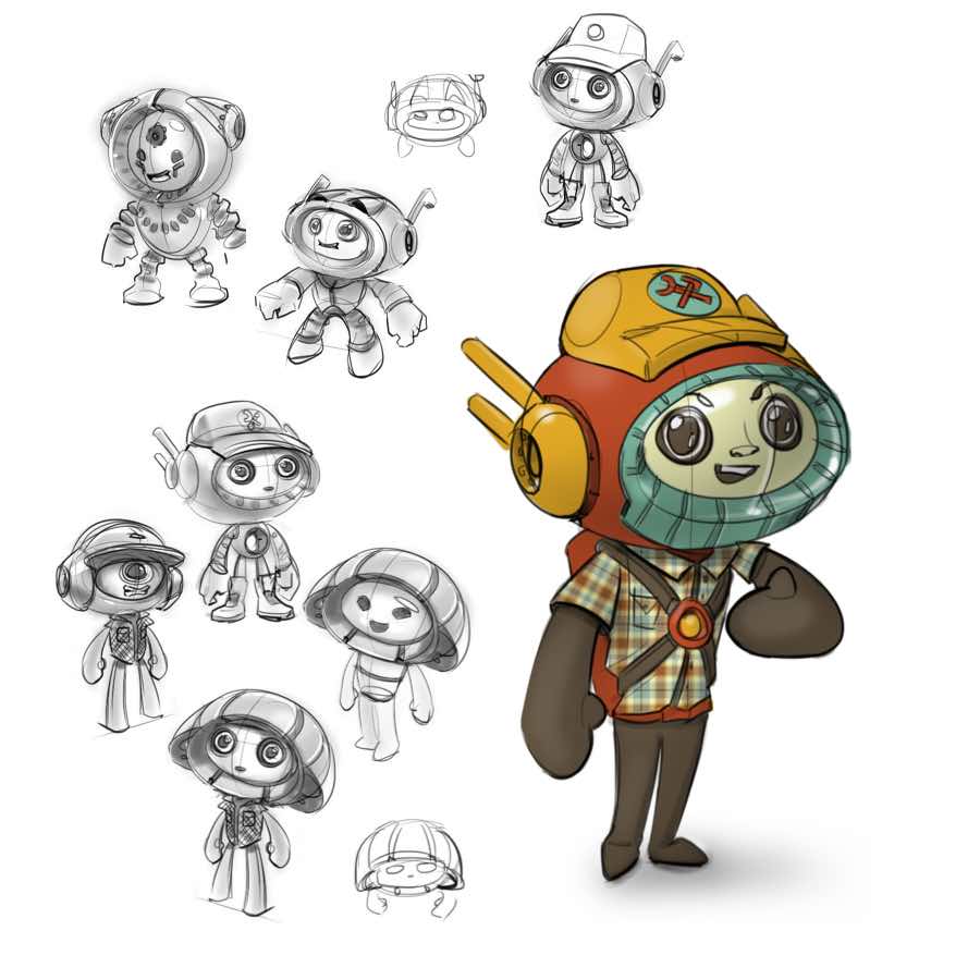 Spaced character sketching