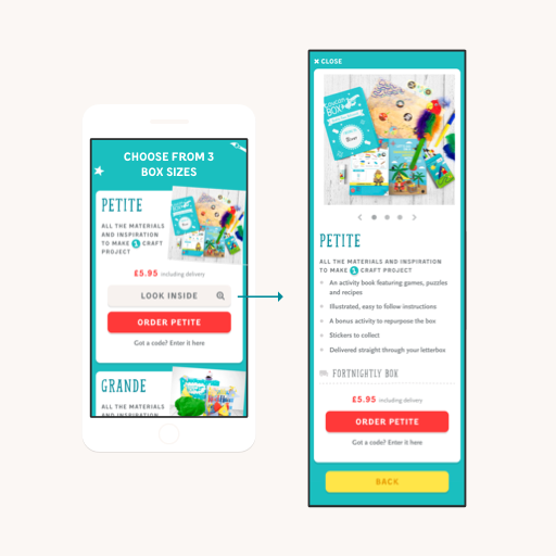 Optimise the product section