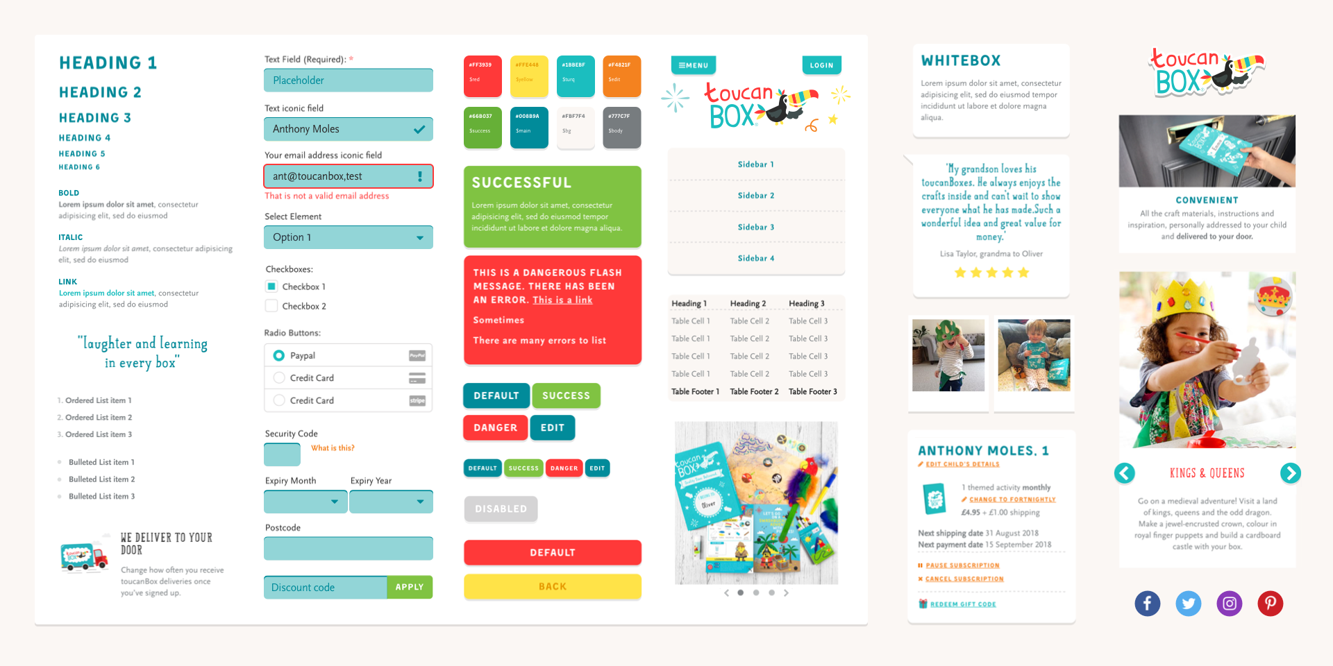 toucanBox design system
